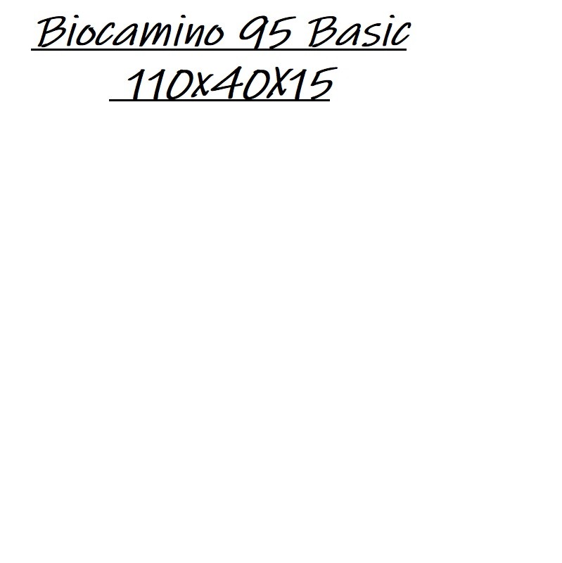 Biocamino Mod FD95 Evolution Basic con vetro 110 cm nero